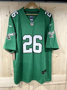 Saquon Barkley Kelly Green Philadelphia Eagles Alt Jersey - Adult XL - NWT - Picture 1 of 8