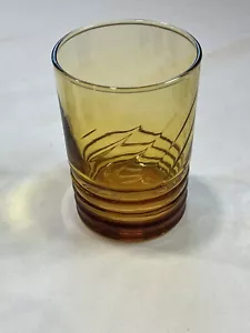 Vintage Libbey Malibu Gold Bernstein Saftglas 6er Set Retro Mid Century 3 1/2" - Bild 1 von 6