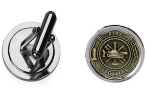 Feuerwehr Code21 Kuppel Manschettenknöpfe Bräutigam Papa Hochzeit Schmuck verpackt - Bild 1 von 1
