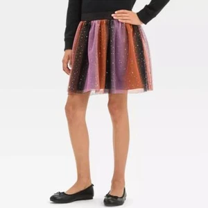 Girls' Cat & Jack Ombre Striped Halloween Tutu Skirt Size XS S M L XL NWT - Picture 1 of 1