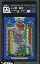 2021 Panini Blue Wave Prizm Stained Glass Mike Trout Angels 57/60 HGA 9.5