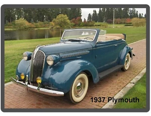 1937 Plymouth Convertible Deluxe Auto Car Refrigerator / Tool Box Magnet  - Picture 1 of 1