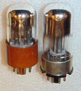 2 HIGHEST GRADE NOS 6SN7 6SN7A 6SN7WGT 6SN7WGT TUBES SYLAVNIA US NAVY METAL B65 - Picture 1 of 3