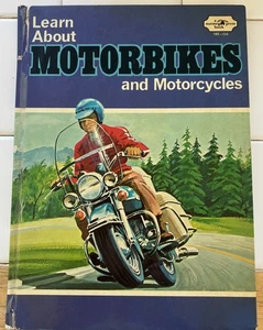 LEARN ABOUT MOTORBIKES AND MOTORCYCLES 1971 NUTMEG PRESS ILLUSTRATED HARDCOVER - Picture 1 of 19