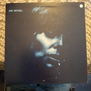 JONI MITCHELL "BLUE" TEXTURED SLEEVE REPRESS VINYL LP 1972 - Picture 1 of 5