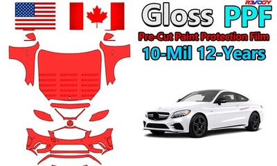 Película de protección de pintura PPF precortada para Mercedes-Benz C 43 AMG cupé 2018-2023 Foto 1 de 4