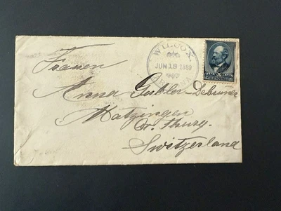 1889 5 cent Blue Garfield Scott 216 Tied Wilcox Arizona Territorial cds on Cover - Image 1 of 3