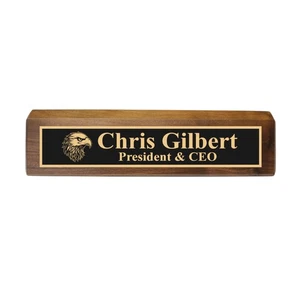 Desk Wedge Name Plate - PERSONALIZED - Eagle - 11 Inches - Picture 1 of 10