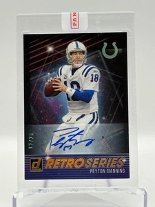2021 Panini Donruss Football Card Retro Series Peyton Manning Autograph SP 12/25 - Picture 1 of 18