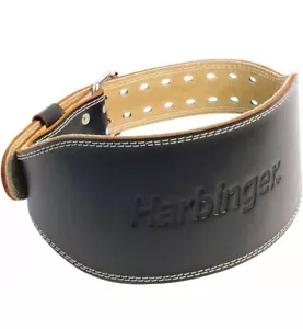 Harbinger 6" Padded Leather Weight Lifting Belt- Excellent Condition - Picture 1 of 10