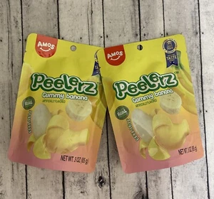 AMOS PEELERZ GUMMY BANANA PEELABLE FRUIT CANDY, Neuheit Tiktok Candy, 2er Pack! - Bild 1 von 3