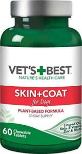 Skin & Coat Dog Supplements | Relieve Dogs Skin Irritation 60 Chewable Tablets
