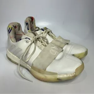 Adidas Harden 3 all white sneakers size 10.5 - Picture 1 of 9