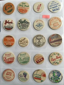 Vintage verschiedene Milchflaschenverschlüsse Posten 20 Stück - Bild 1 von 12
