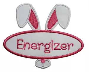 Easter Bunny Ears Energizer Embroidered Iron On Patch 3.75" x 3.0" Easter Basket - Picture 1 of 3