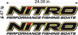 NITRO Boats Logo / PAIR / 24" Vinyl Vehicle Trailer Graphic Sticker Decal Set - Imagen 1 de 2