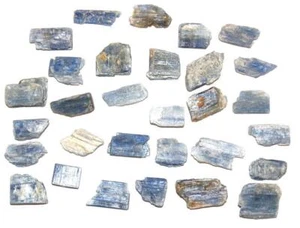 Kyanite Blue Crystals Rough Natural Bulk Wholesale Chunks 10-20mm 30 Pieces - Foto 1 di 1