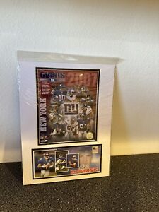 (2)Dbl Matted 07 NY Giants Super Bowl XLII Photo & Event Covers 12 x 16 NFL USPS