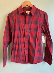 Sonoma Shirt Mens Large Long Sleeve Button Up Plaid NEW Blue Red NWT - Picture 1 of 4