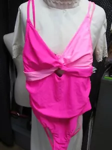 ""HOT PINK CROSS FRONT ONE PIECE SWIMSUIT"" - SIZE XL - CUPSHE - Picture 1 of 4