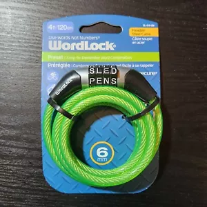 Wordlock CL-510-GN 4 pies x 6 mm combinación bloqueo de cable no reajustable (verde) NUEVO - Imagen 1 de 2