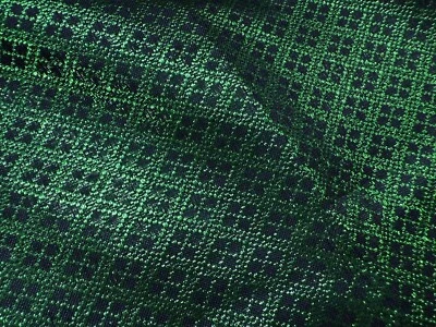 GREEN & BLACK DIAMOND METALLIC BLING BROCADE FABRIC CRAFT DRAPE TABLECLOTH SKIRT - Image 1 of 3