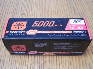 Spektrum 11.1V 5000mAh 3S 50C Smart G2 Hardcase LiPo Battery IC5 SPMX53S50H5 - Picture 1 of 5
