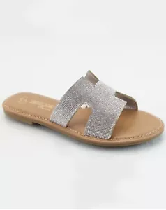 Silver Rhinestones Summer Sandals - Picture 1 of 2