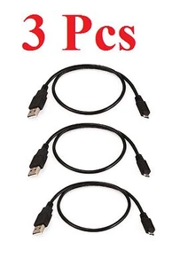 3 Stk.  USB 2.0 A Stecker auf Micro B Stecker Daten Sync Ladegerät Adapter Kabel 3 Fuß - Bild 1 von 2