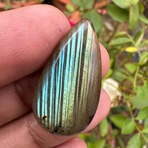 Labradorite Fuoco Naturale Certificata 28 Ct Forma Cabochon Gemma Sciolta - Foto 1 di 5