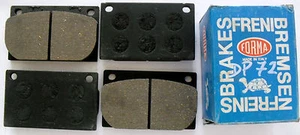 SERIE PASTICCHE FRENO(BRAKE-PADS)ANT VOLVO 121-123 GT-131-133-142-144 DP 72 - Picture 1 of 1