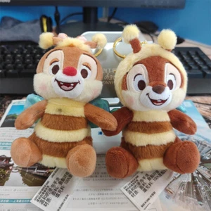 Authentic Disney 2023 Chip Dale Bee Small Plush Keychain Disneyland Exclusive - Picture 1 of 3