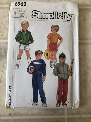 VINTAGE SIMPLICITY PATTERN #6962 - JACKET, PULLOVER, SHORTS, PANTS - SIZE 4-5-6  - Image 1 of 3