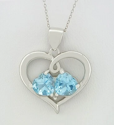 COLAR PINGENTE ÁGUA-MARINHA GENUÍNO 3,18 cts prata 925 - Novo com etiqueta - Imagem 1 de 4