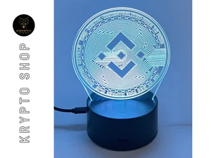 Multicolor LED Lampe im Binance Design 11 Farben mit Fernbedienung - Bild 1 von 7