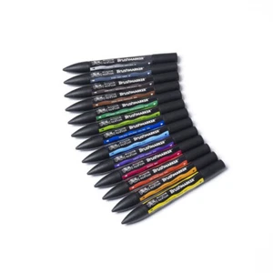 12pc Winsor & Newton Dual Tip BrushMarker Art Drawing/Colouring Set Vibrant - Picture 1 of 2