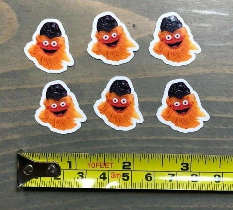 (6) Mini Gritty Stickers Philadelphia Flyers Mascot Keep It Laptop NHL PO Cover