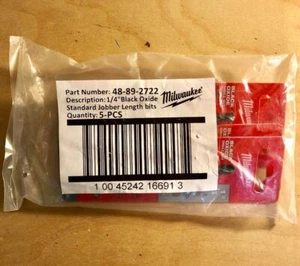 Milwaukee 48-89-2722, 1/4 Zoll Schwarzoxid Standard Jobber Länge Bits/5 Stck.! - Bild 1 von 4