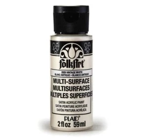 FOLKART VINTAGE WHITE ACRYLIC PAINT  59ml 2939 ARTS CRAFTS - Picture 1 of 3