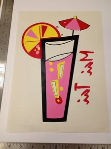 Vintage (Aufbügeln / Wärmeübertragung) Mai Tai Getränk - NT24 - Bild 1 von 1