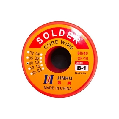 60/40 Tin Lead Solder Wire Rosin Core Soldering 2% Flux Reel 0.8mm 50g - image 1 of 4