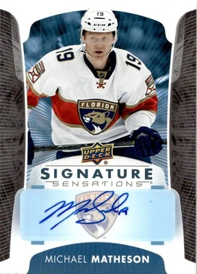 2017-18 UPPER DECK SIGNATURE SENSATIONS MICHAEL MATHESON AUTO FLORIDA PANTHERS - Image 1 of 2