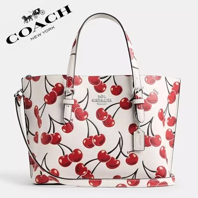 NUEVO CON ETIQUETAS ❤️ Bolso de Mano Coach Mollie 25 Con Estampado de Cereza Foto 1 de 4