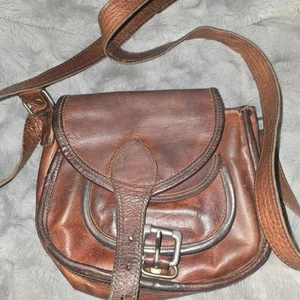 Vtg Purse Seal Of The Great State Of Oklahoma Crossbody 1907 Brown Leather - Picture 1 of 6
