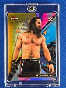 2021 Topps Finest WWE #69 Seth "Freakin" Rollins /50 Gold Refractor - Picture 1 of 4