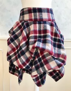 Vintage ALL SAINTS Valentine kariert rot blau Wolle Tartan kariert Hitched Rock 10 - Bild 1 von 9