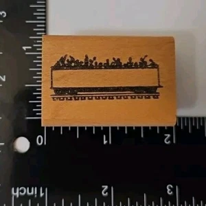 Zug Kohlewagen Gummistempel Holzhalterung Lok Eisenbahn Eisenbahn gute Stempel - Bild 1 von 3