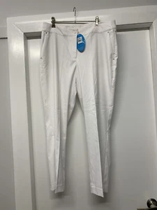 Greg Norman Women’s Golf Pants - White - Size 12 Side Panel Seam New With Tags - Picture 1 of 4