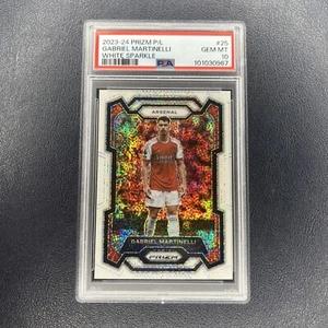 Gabriel Martinelli White Sparkle 2023-2024 Panini Premier League Prizm PSA 10 - Picture 1 of 2