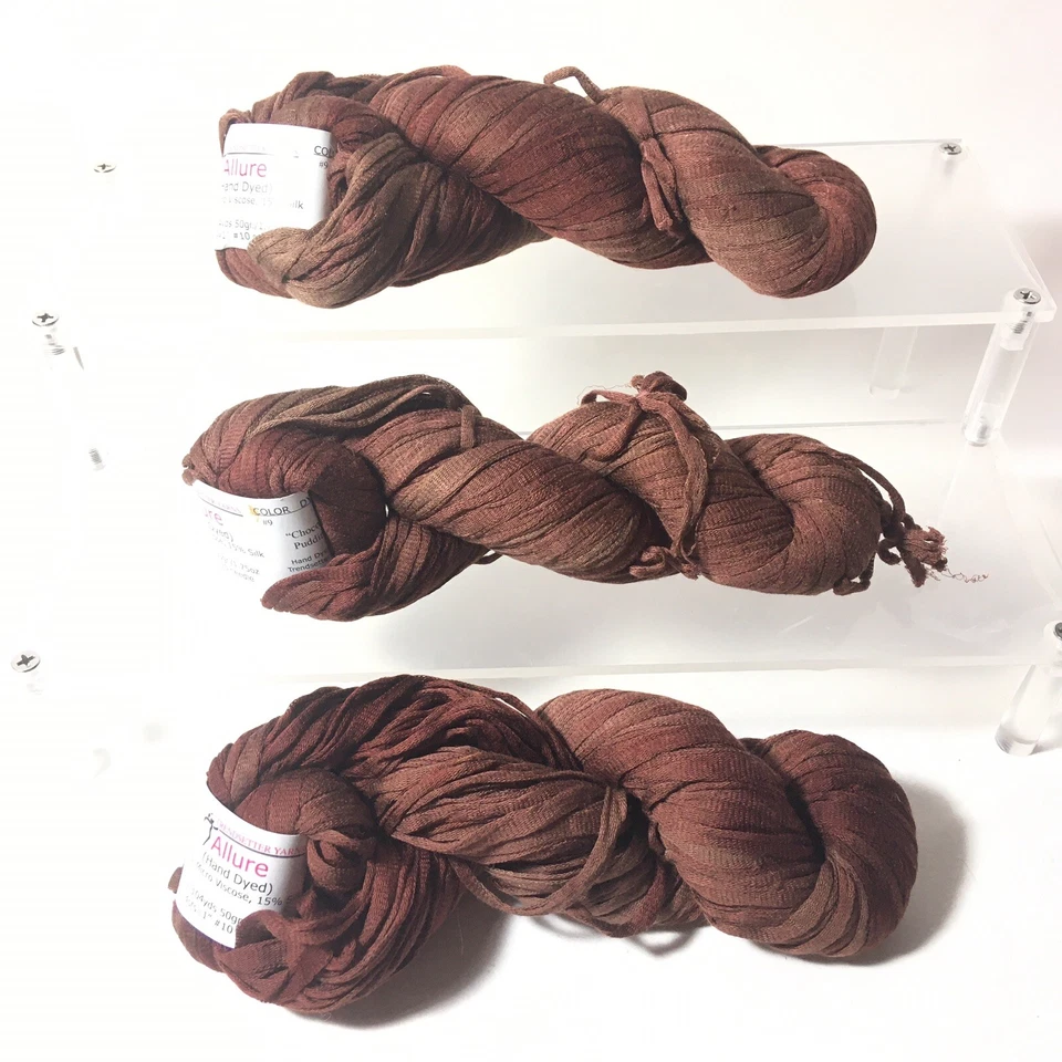 Allure Trendsetter Hilos Chocolate Pudín Color 9 Dyelot 1116 Marrón Lote De 3 BN Foto 1 de 4